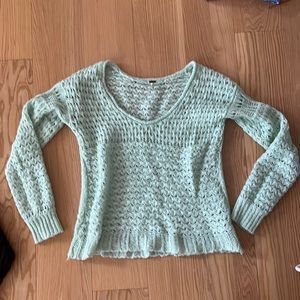 Free people aqua/mint sweater